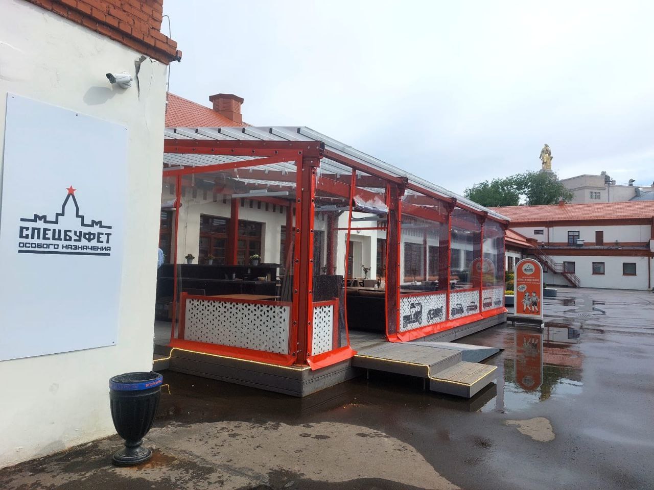 ПВХ шторы для летней террасы кафе в Кшенском
